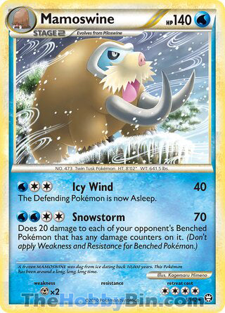 Mamoswine #5/102 Holo Rare - Triumphant Pokemon card