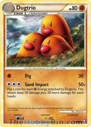 Dugtrio #19/102 Rare - Triumphant Pokemon card