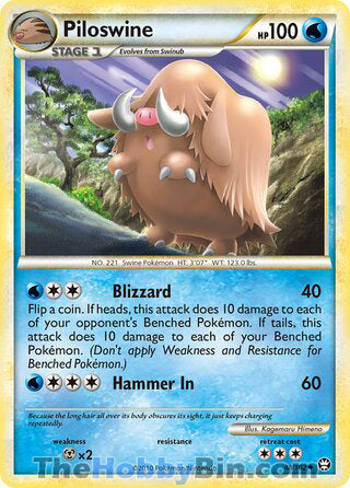 Piloswine #48/102 Uncommon - Triumphant Pokemon card