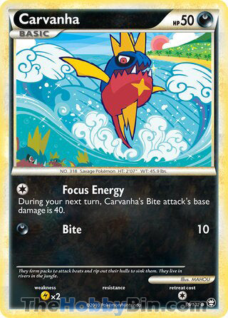Carvanha #59/102 Common - Triumphant Pokemon card