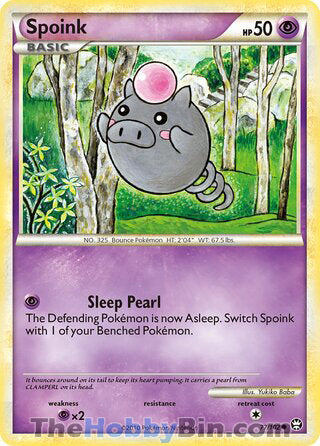 Spoink #77/102 Common - Triumphant Pokemon card