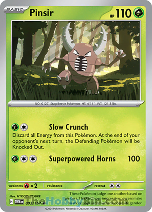 Pinsir Twilight Masquerade Common #003/167