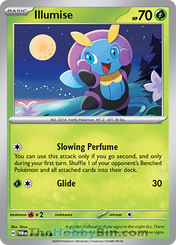 Illumise #10/167 Common - Twilight Masquerade Pokemon card