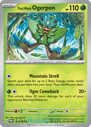 0024 Teal Mask Ogerpon Rare Twilight Masquerade