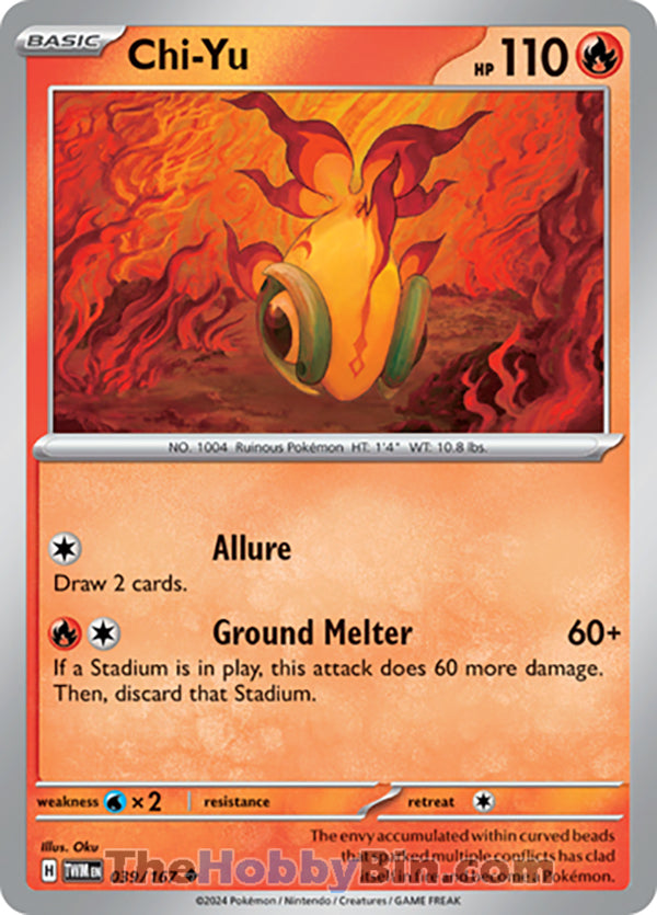 Chi-Yu #39/167 Uncommon - Twilight Masquerade Pokemon card