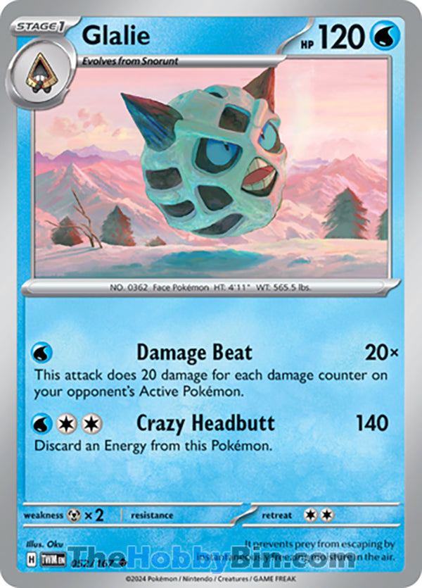 Glalie Twilight Masquerade Uncommon #052/167