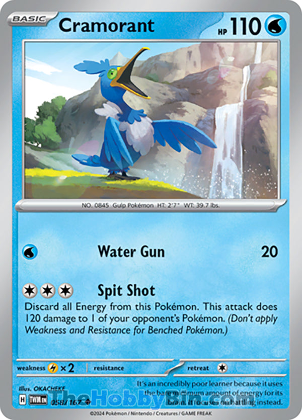 Cramorant #58/167 Uncommon - Twilight Masquerade Pokemon card