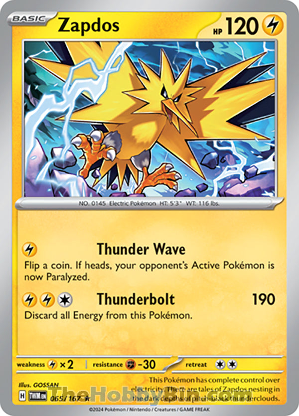 Zapdos Twilight Masquerade Rare #065/167