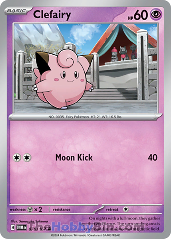 Clefairy #78/167 Common - Twilight Masquerade Pokemon card