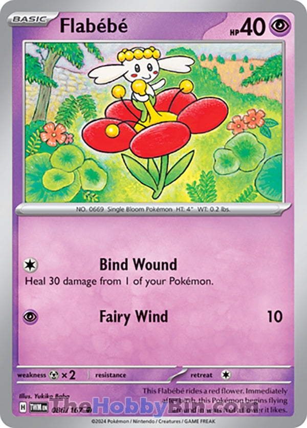 Flabebe #86/167 Common - Twilight Masquerade Pokemon card