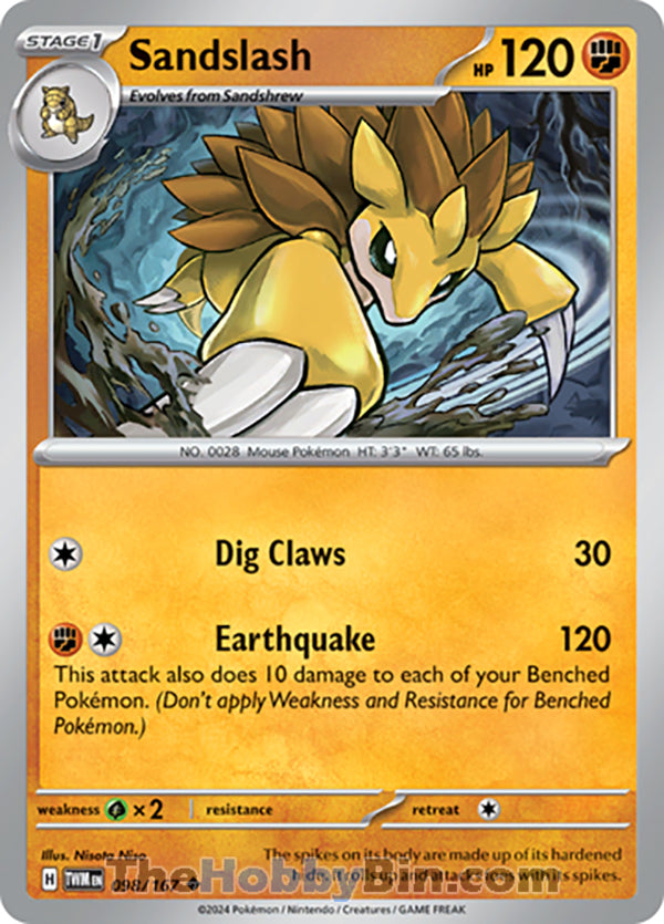 Sandslash Twilight Masquerade Uncommon #098/167