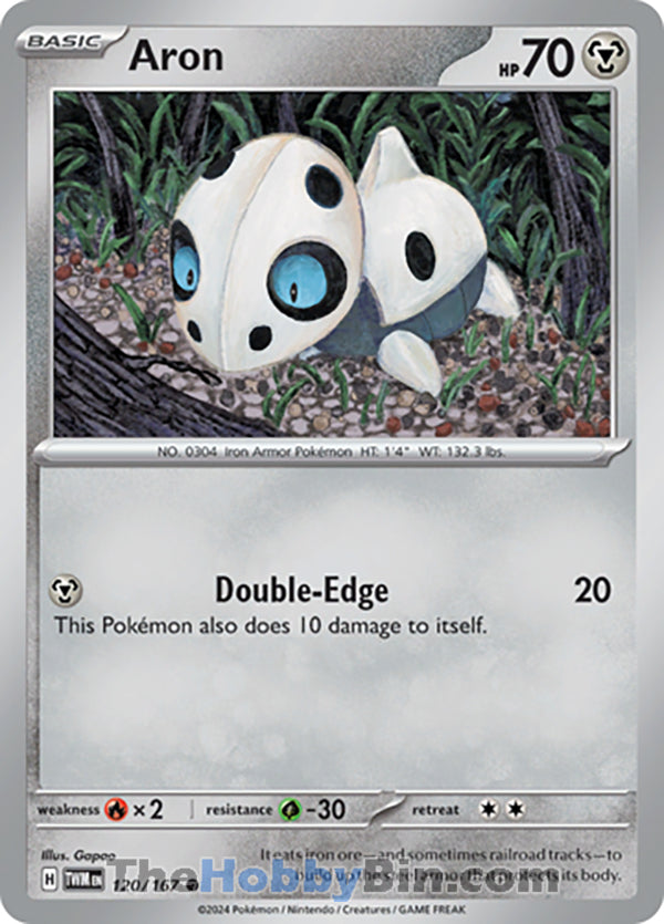 Aron #120/167 Common - Twilight Masquerade Pokemon card