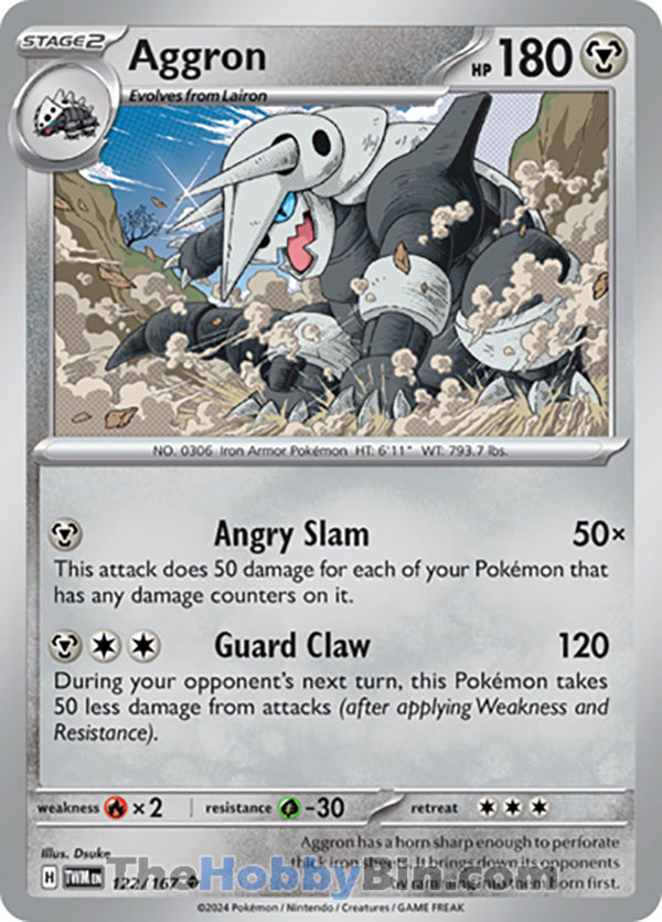 Aggron #122/167 Uncommon - Twilight Masquerade Pokemon card