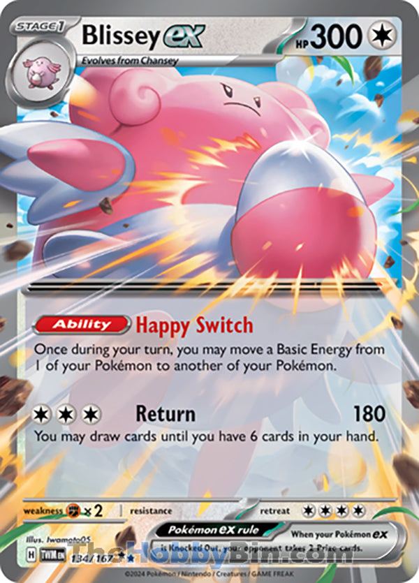 Blissey ex #134/167 Double Rare - Twilight Masquerade Pokemon card