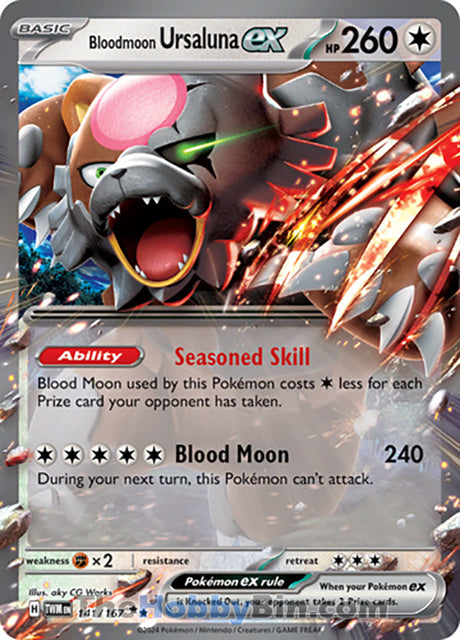 Bloodmoon Ursaluna ex Twilight Masquerade Double Rare #141/167