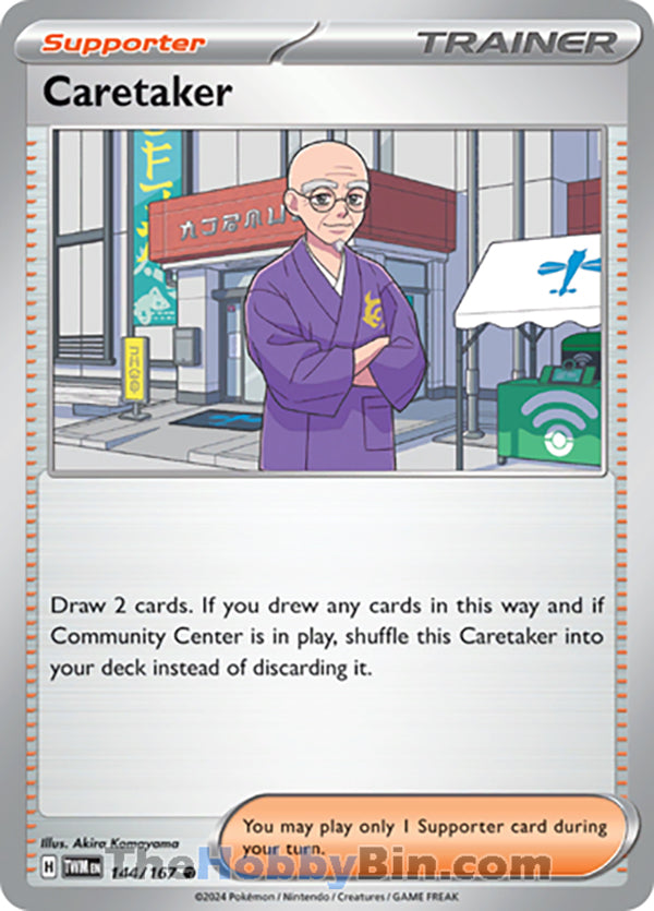 Caretaker #144/167 Common - Twilight Masquerade Pokemon card
