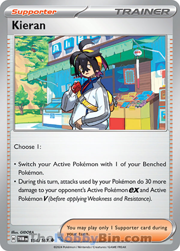 Kieran #154/167 Uncommon - Twilight Masquerade Pokemon card
