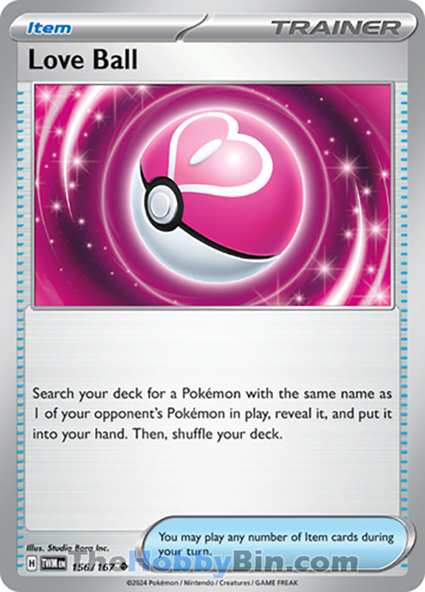 Love Ball #156/167 Uncommon - Twilight Masquerade Pokemon card
