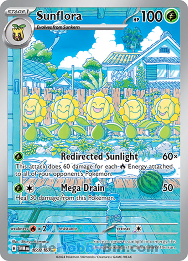 0169 Sunflora Illustration Rare Twilight Masquerade