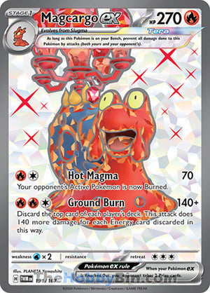 0191 Magcargo ex Ultra Rare Twilight Masquerade