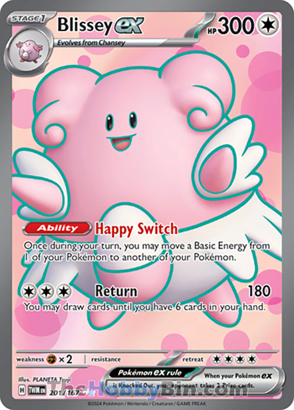 Blissey ex #201/167 Ultra Rare - Twilight Masquerade Pokemon card