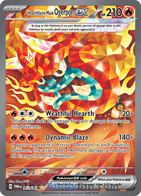 Hearthflame Mask Ogerpon ex #212/167 Special Illustration Rare - Twilight Masquerade Pokemon card