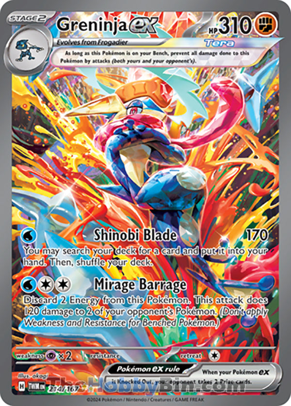 Greninja ex #214/167 Special Illustration Rare - Twilight Masquerade Pokemon card