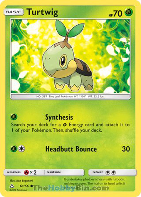 Turtwig #6/156 Common - Ultra Prism Pokemon card