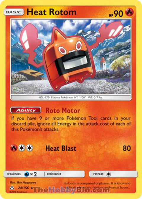 Heat Rotom #24/156 Rare - Ultra Prism Pokemon card
