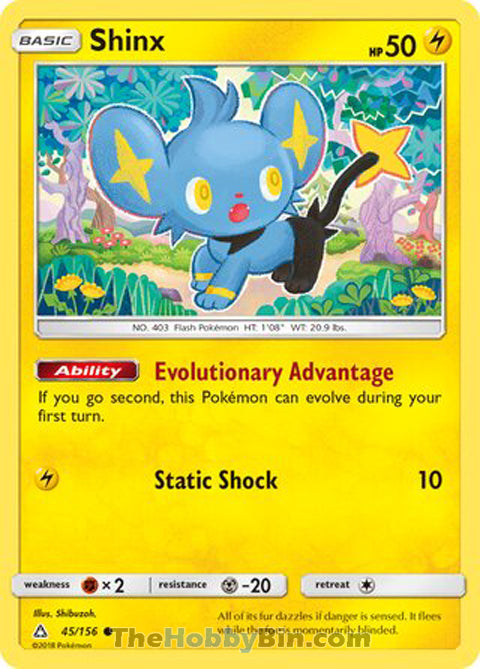 Shinx #45/156 Common - Ultra Prism Pokemon card