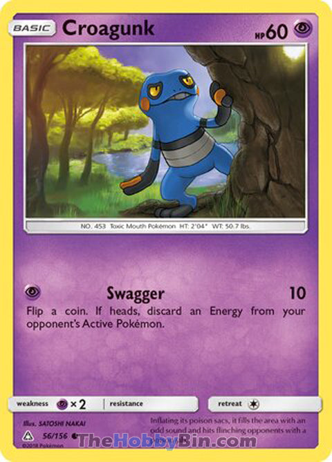 Croagunk #56/156 Common - Ultra Prism Pokemon card