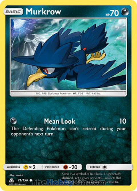 Murkrow #71/156 Common - Ultra Prism Pokemon card