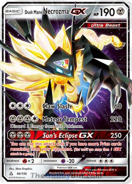 Dusk Mane Necrozma GX Ultra Prism Ultra Rare #90/156