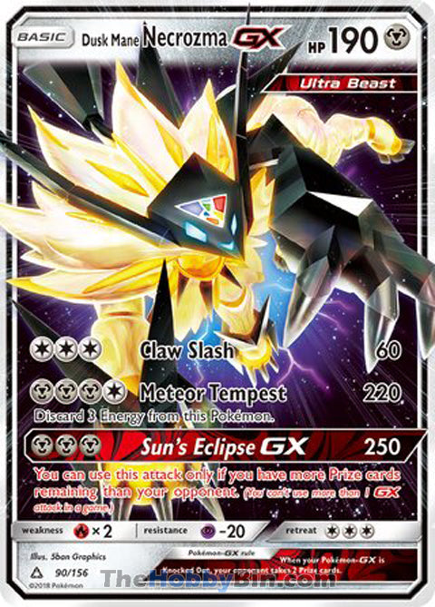 0090 Dusk Mane Necrozma GX Ultra Rare Ultra Prism