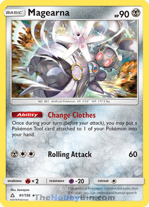 Magearna #91/156 Rare - Ultra Prism Pokemon card