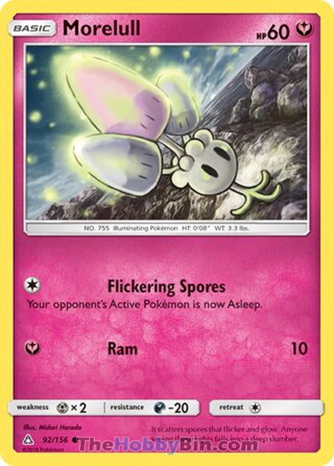 Morelull #92/156 Common - Ultra Prism Pokemon card