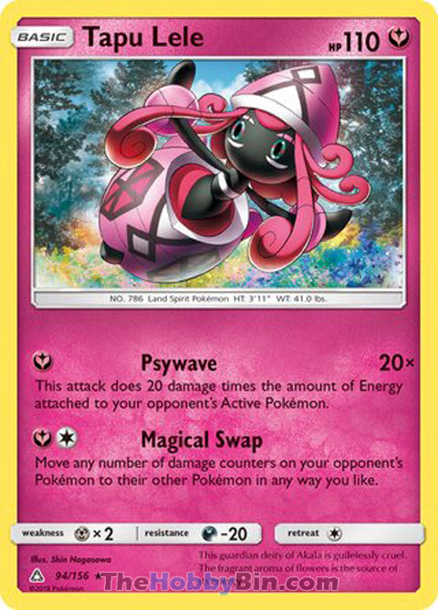 Tapu Lele #94/156 Rare - Ultra Prism Pokemon card