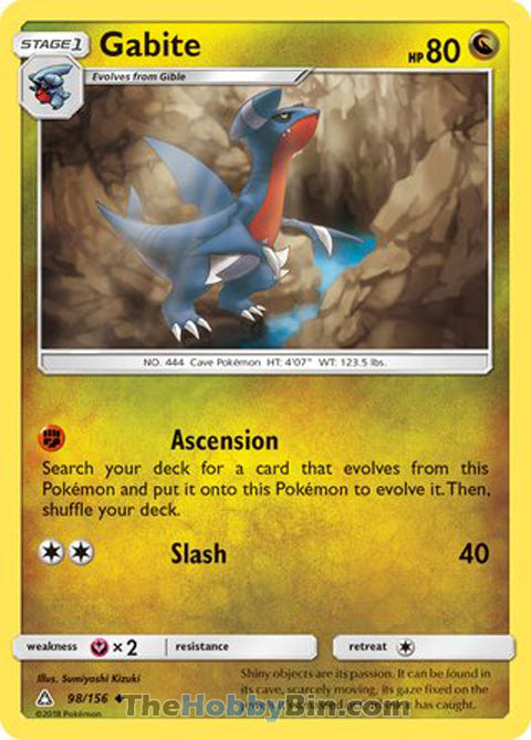 Gabite #98/156 Uncommon - Ultra Prism Pokemon card