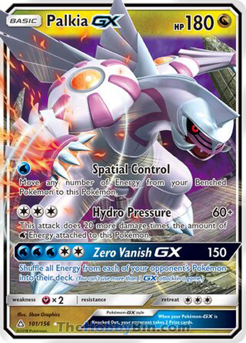 Palkia GX #101/156 Ultra Rare - Ultra Prism Pokemon card