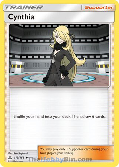 Cynthia #119/156 Uncommon - Ultra Prism Pokemon card