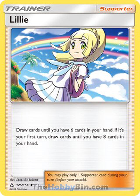 Lillie #125/156 Uncommon - Ultra Prism Pokemon card