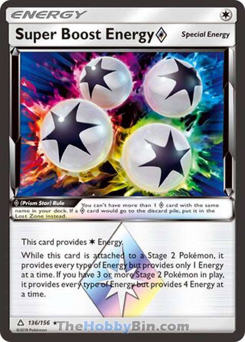 Super Boost Energy Prism Star #136/156 Prism Rare - Ultra Prism Pokemon card