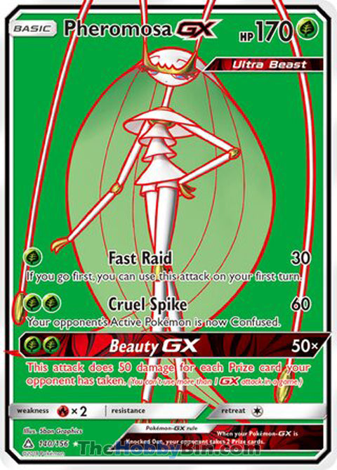 Pheromosa GX #140/156 Ultra Rare - Ultra Prism Pokemon card