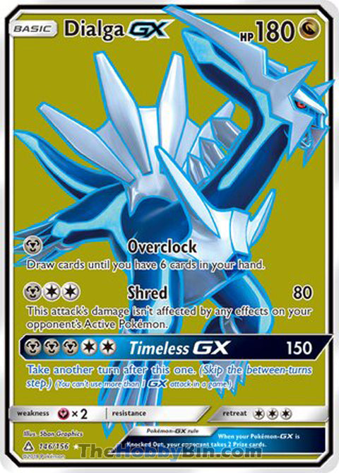 Dialga GX #146/156 Ultra Rare - Ultra Prism Pokemon card