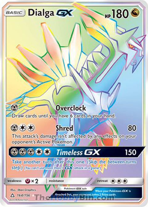 Dialga GX Ultra Prism Secret Rare #164/156