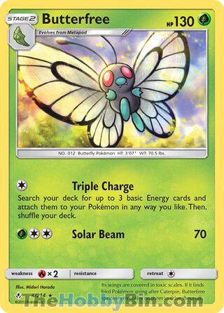 Butterfree Unbroken Bonds Rare #4/214