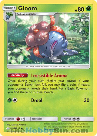 Gloom #7/214 Uncommon - Unbroken Bonds Pokemon card