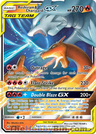 0020 Reshiram & Charizard GX Ultra Rare Unbroken Bonds