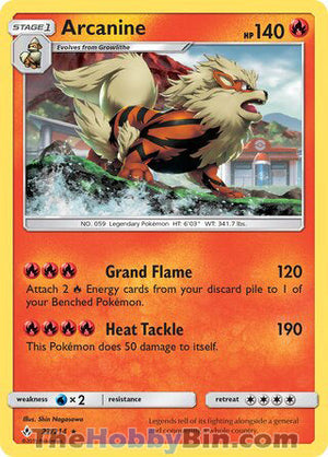 0022 Arcanine Holo Rare Unbroken Bonds
