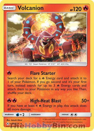 0025 Volcanion Holo Rare Unbroken Bonds